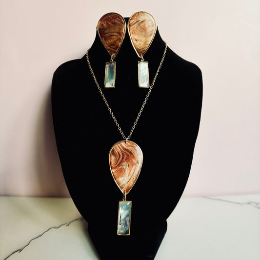 Eva (necklace & earring set) *Made to Order*